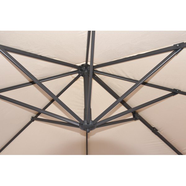 Krēmkrāsas saulessargs 300x300 cm Deluxe – Garden Pleasure-image-2