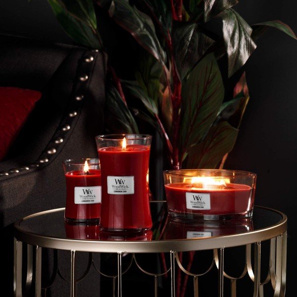Aromatizēta svece ar kanēļa un vaniļas aromātu WoodWick, degšanas laiks 30 stundas-image-2