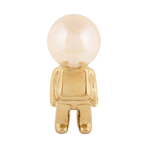 Zelta krāsas LED galda lampa ar regulējamu spilgtumu ar stikla abažūru (augstums 27 cm) Ross – Leitmotiv-image-2