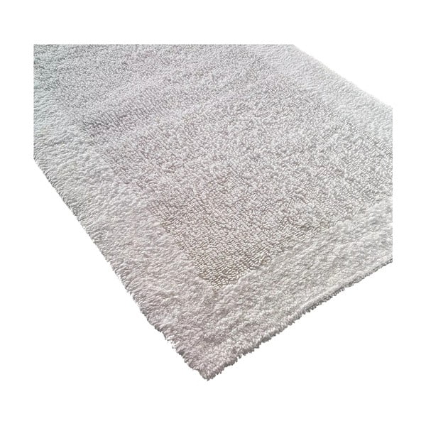 Balts kokvilnas vannas paklājs Confetti Natura Heavy, 70 x 120 cm