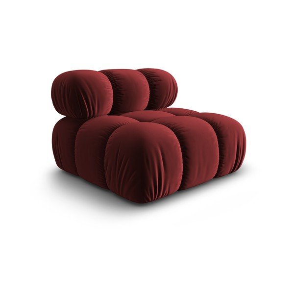 Sarkans samta modulārais dīvāns (vidējā moduļa) Bellis – Micadoni Home-image-3
