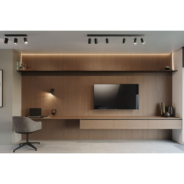 Melna metāla prožektora tipa lampa ø 6 cm Etna – Sollux-image-2