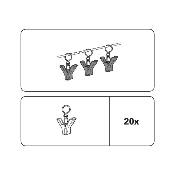 Metāla aizkaru āķīši (20 gab.) – Gardinia-image-1