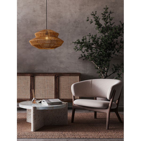 Dabīga toņa no virves piekaramā lampa ø 50 cm Nua – Nova Luce-image-2