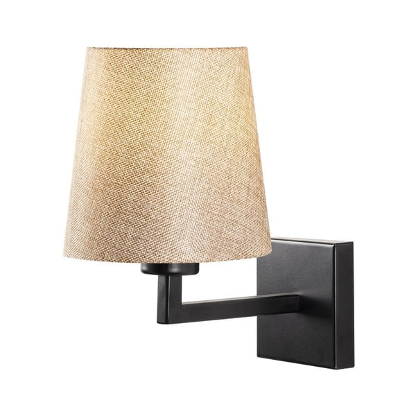 Melna/krēmkrāsas sienas lampa ø 18 cm Profil – Opviq lights-image-2