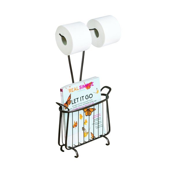 Metāla tualetes papīra turētājs bronzas krāsā iDesign Axis, augstums 61 cm-image-3