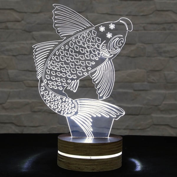 3D galda lampa Big Fish