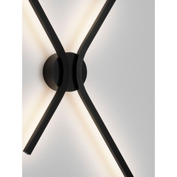 Matēti melna alumīnija LED sienas lampa ar regulējamu spilgtumu Akro – Nova Luce-image-2