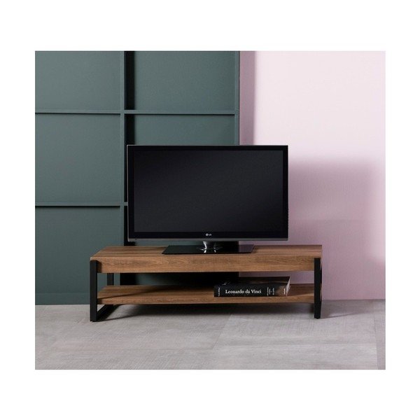 Brūns TV galdiņš ar melnām kājām Marckeric Melody-image-2