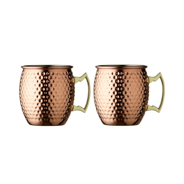 Vara krāsas tērauda krūzes (2 gab.) 400 ml Moscow Mule – Lyngby Glas-image-3