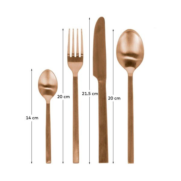 Vara krāsas nerūsējošā tērauda galda piederumi (16 gab.) Kelda – Kave Home-image-4