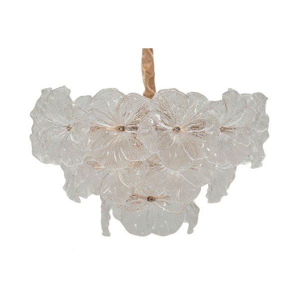 Zelta krāsas metāla piekaramā lampa ar stikla abažūru ø 47 cm Ibiscus – Mauro Ferretti-image-2