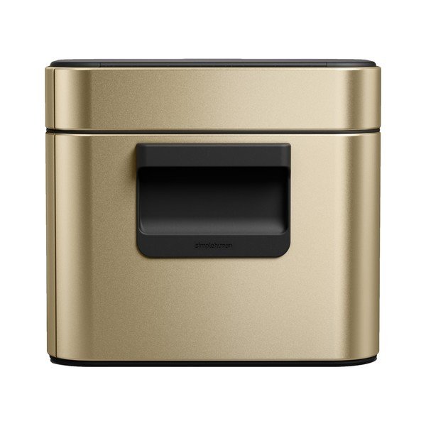 Matētas zelta krāsas kompostējamo atkritumu konteiners 4 l – simplehuman-image-2