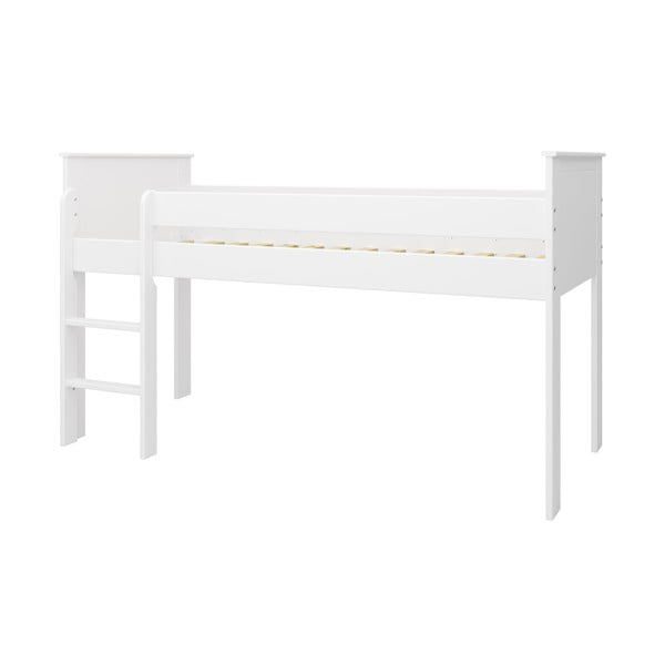 Balta paaugstināta bērnu gulta 90x200 cm Alba – Tvilum-image-2