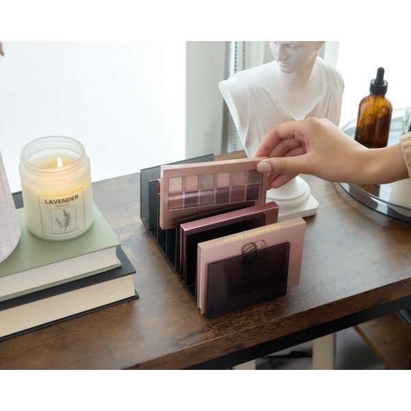 Matēts melns vannas istabas organizators kosmētikai no pārstrādātas plastmasas Palette Station – iDesign-image-4