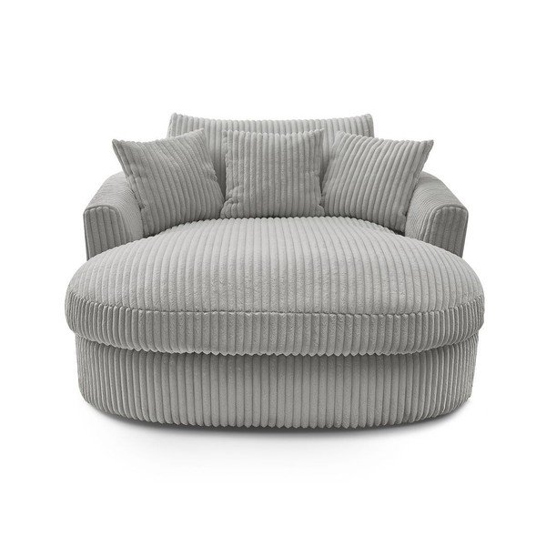 Pelēks velveta atpūtas krēsls Belem – Bobochic Paris-image-3