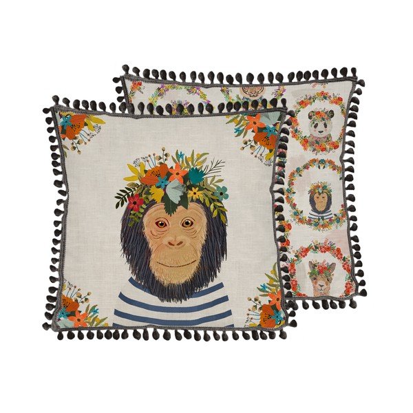 Lina spilvens Really Nice Things Floral Monkey, 45 x 45 cm-image-1