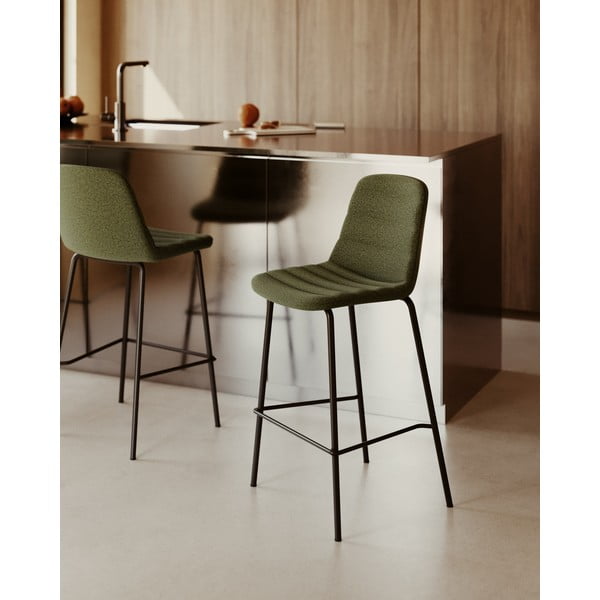 Tumši zaļi bāra krēsli (2 gab.) 92,5 cm Zunilda – Kave Home-image-1