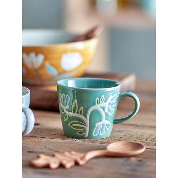 Zaļa akmensmasas tasīte 380 ml Tangier – Bloomingville-image-1