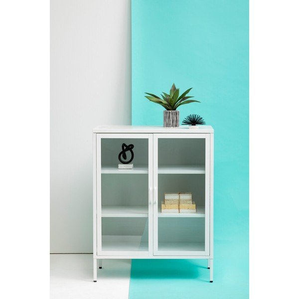 Balta tērauda vitrīna 80x102x40 cm Acier – Premier Housewares-image-1