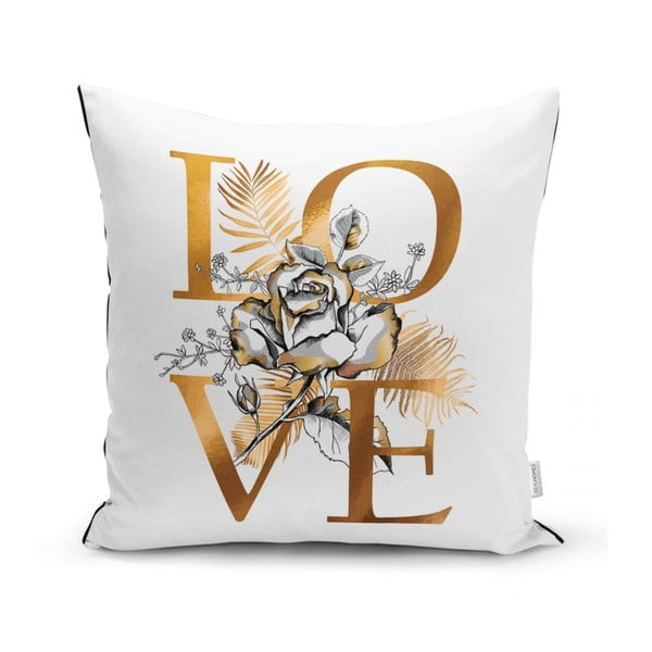 Spilvendrāna Minimalist Cushion Covers Golden Love Sign, 45 x 45 cm