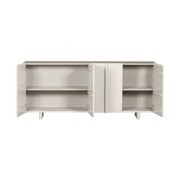 Krēmkrāsas priedes masīvkoka zema modulārā kumode 200x85 cm Basu – WOOOD-image-3