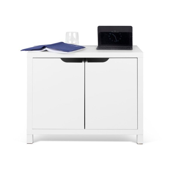 Balta kumode ar 2 glabāšanas kastēm TemaHome Basic-image-4