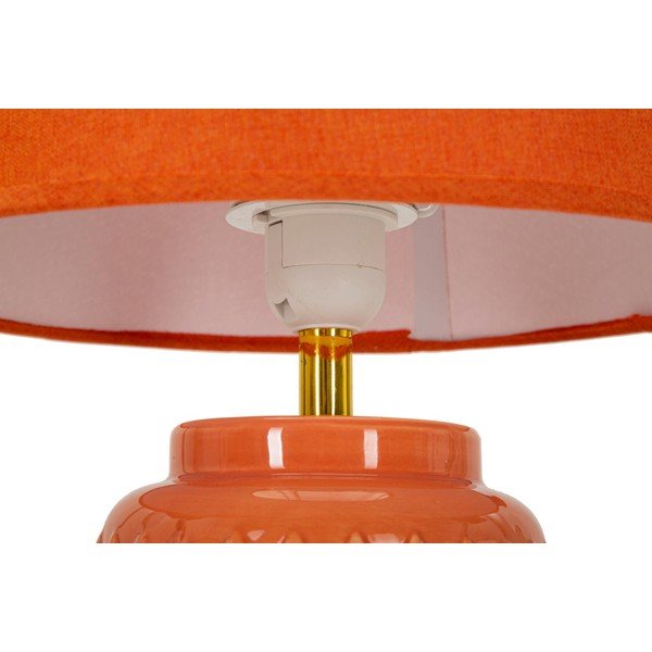 Oranža keramikas galda lampa ar auduma abažūru (augstums 44 cm) – Mauro Ferretti-image-4