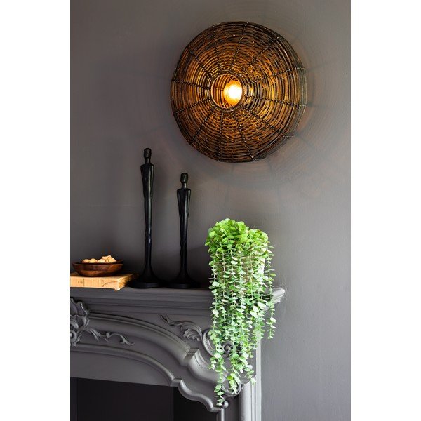 Melna sienas lampa Mataka – Light & Living-image-1
