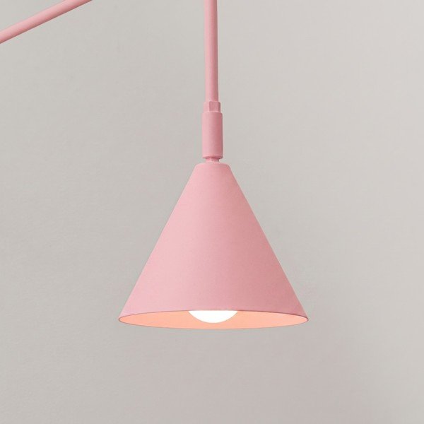 Rozā tērauda sienas lampa ar saliekamu konstrukciju ar vadu Zylo – Sollux-image-4