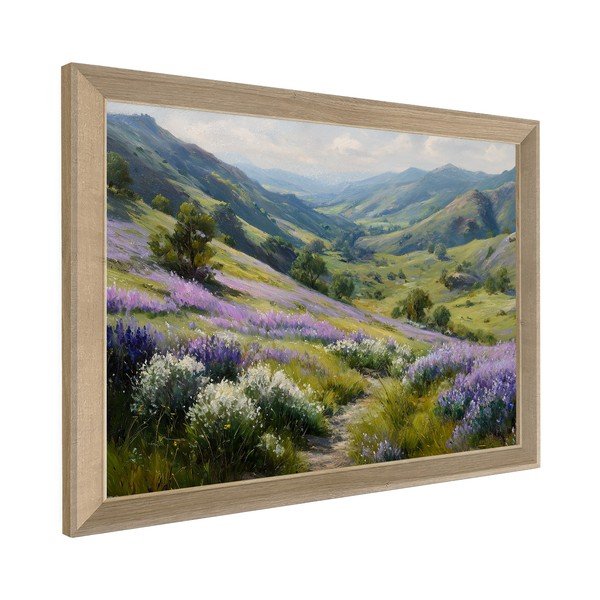 Drukāta glezna ar rāmi 75x56 cm Violet Hills – Styler-image-3