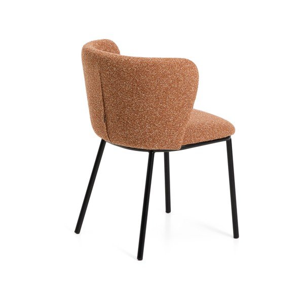Terakotas oranžs polsterēts ēdamistabas krēsls Ciselia – Kave Home-image-4
