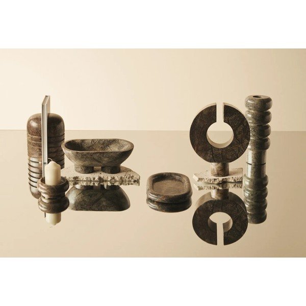 Zaļa marmora vāze (augstums 25 cm) Fazio – Premier Housewares-image-2