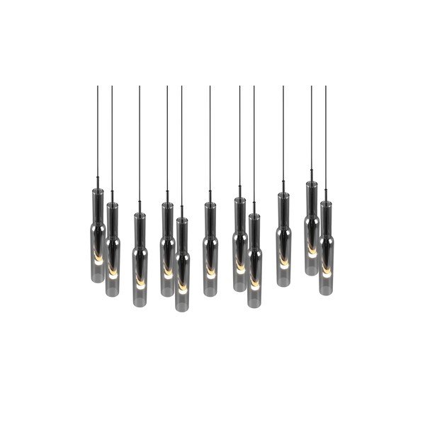 Sudraba krāsas LED piekaramā lampa ar stikla abažūru Lucent – Trio Select-image-1