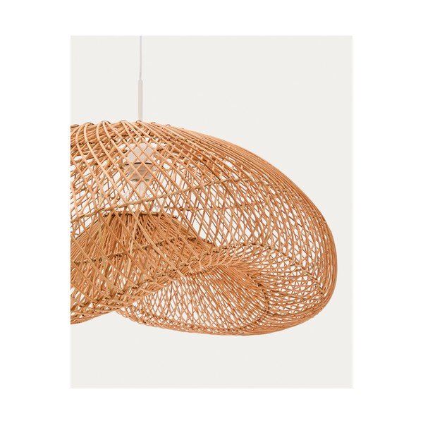 Dabīga toņa rotangpalmas abažūrs 58x85 cm Isora – Kave Home-image-4