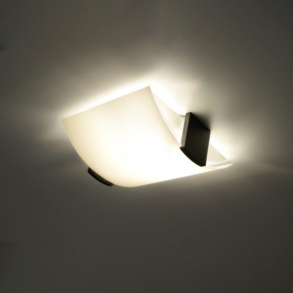 Balta griestu lampa ar stikla abažūru 33x30 cm Eva – Sollux-image-3