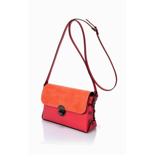 Oranža ādas rokassomiņa Giulia Massari Gigi-image-3