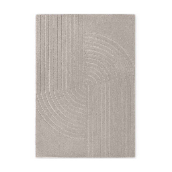 Gaiši pelēks ar rokām darināts vilnas paklājs 80x150 cm Arcura – Vikosa