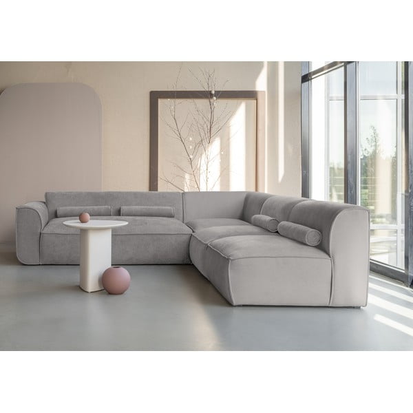 Gaiši pelēks stūra dīvāns (ar labo stūri) Flex Felix – Miuform-image-1