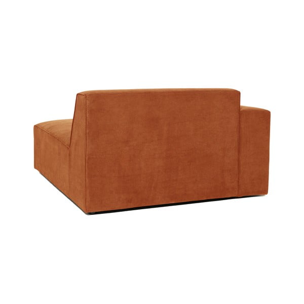 Oranžs velveta dīvāna stūra modulis Scandic Sting, kreisais stūris-image-3