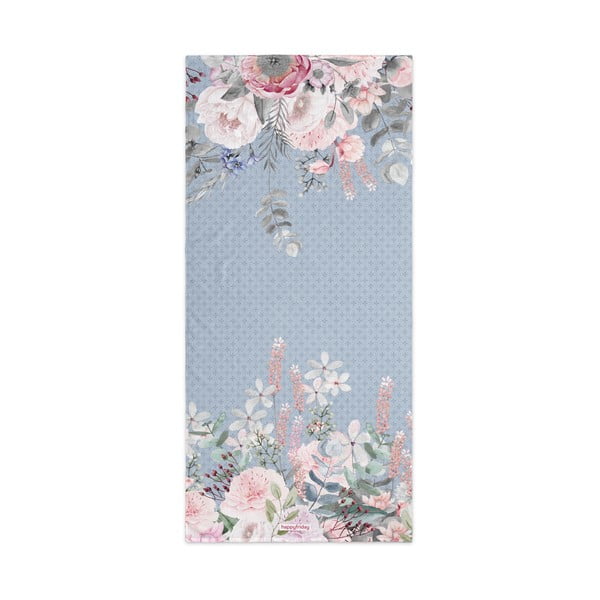 Zils/rozā dvielis 70x150 cm Soft bouquet – Happy Friday
