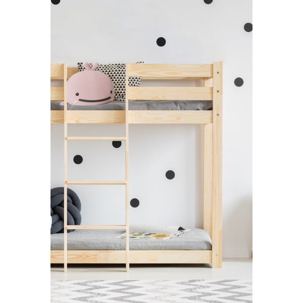 Divstāvu gulta no priedes koka 80x200 cm CLP – Adeko-image-2