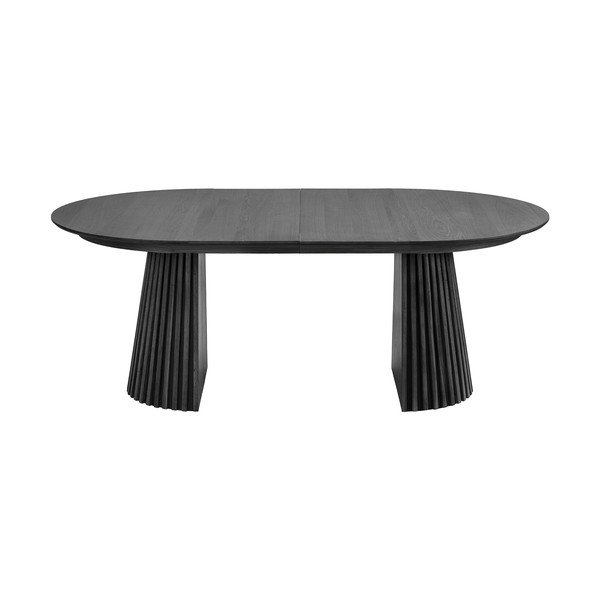 Izvelkams ēdamgalds ar papildu galda virsmu ar ozolkoka imitāciju 120x200 cm Osaka – House Nordic-image-3
