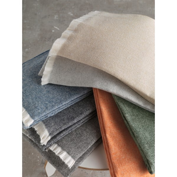 Zils pleds ar kokvilnu Euromant Linen, 140 x 160 cm-image-1