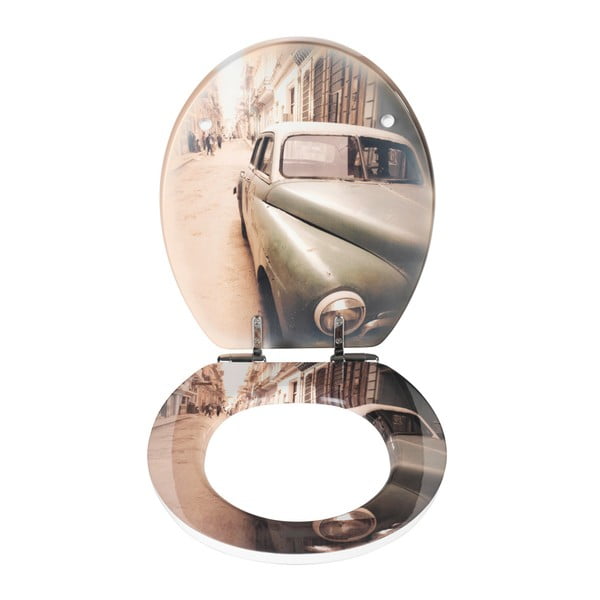 Tualetes poda sēdeklis ar vieglu aizvēršanu Wenko Old Time Car, 44,5 x 38 cm-image-1