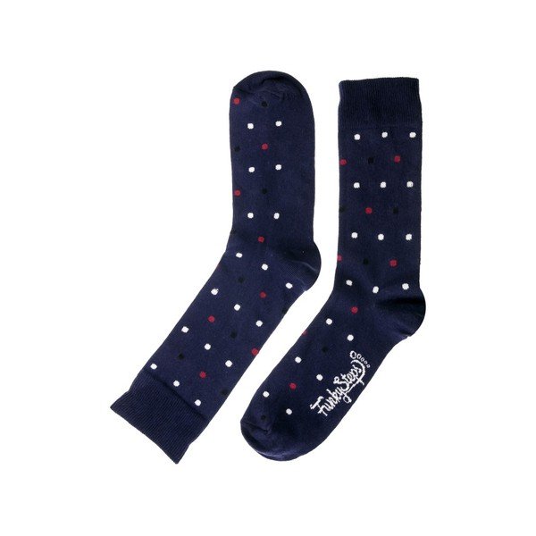 Tumši zilas zeķes Funky Steps Dots, izmērs 39 - 45