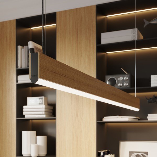 Dabīga toņa masīvkoka LED piekaramā lampa LYKKE – Thoro-image-3