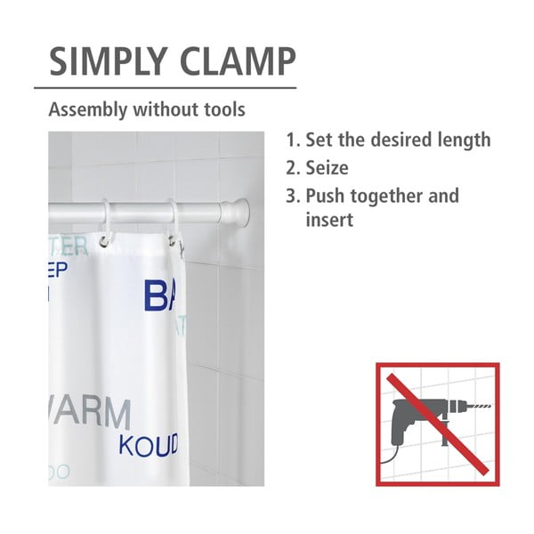 Balta dušas aizkaru stanga 110–185 cm – Wenko-image-4