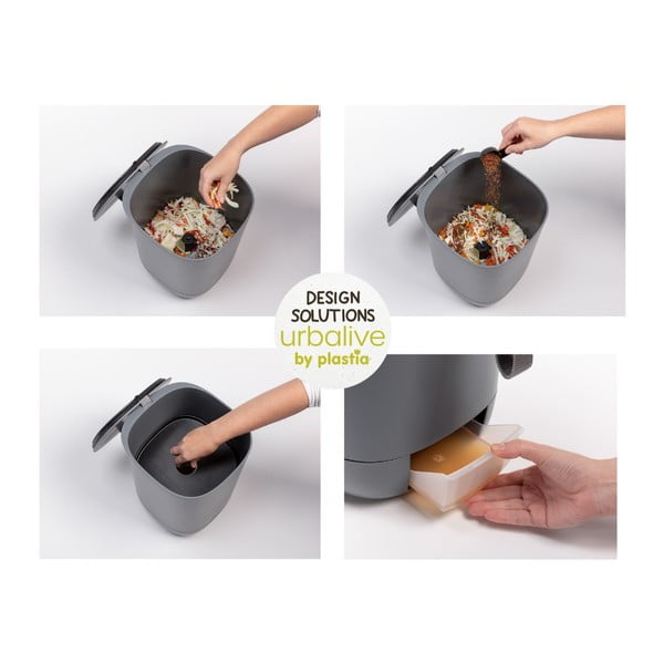 Pelēks konteiners kompostēšanai Plastia Bokashi-image-2