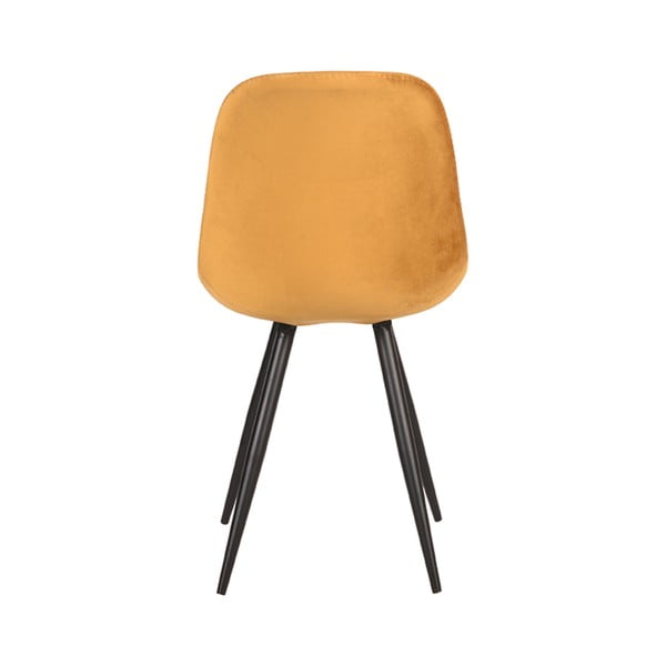 Sinepju dzelteni samta pusdienu krēsli (2 gab.) Capri  – LABEL51-image-2